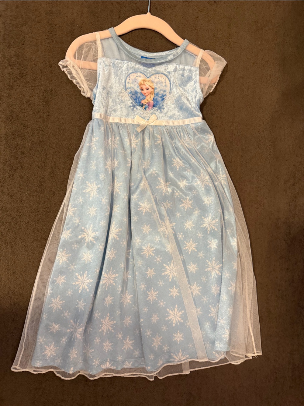 Disney Light Blue Princess Costume Dress with Sheer Tulle